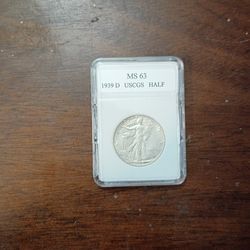 1939 D Silver Half Dollar