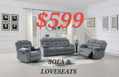 SOFA  AND  LOVESEAT RECLINERS SPECIALS DEALS FINANCING NOW AVAILABLE EASY CREDIT NO MONEY DOWN