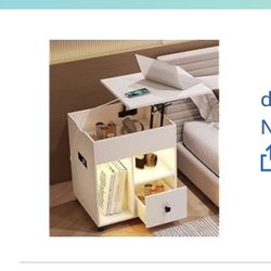 Lift Top LED Bedside Table