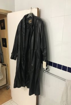 Leather long jacket Midway mid size