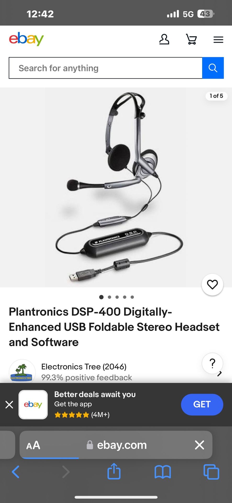 Plantronics Foldable Stereo Headset