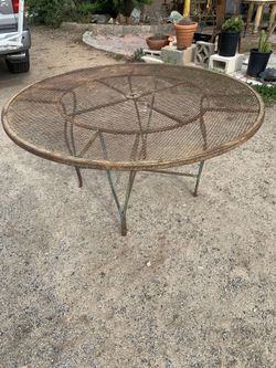 Large Rot Iron Table 