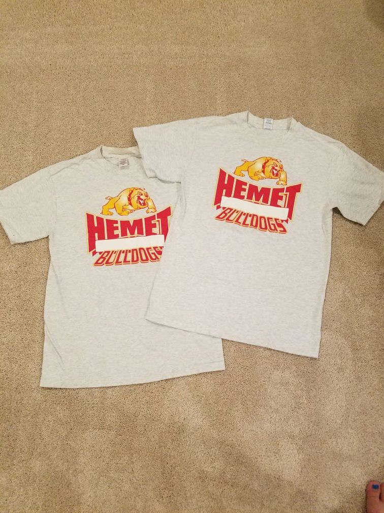 Hemet High PE Gym Shirts Size Medium