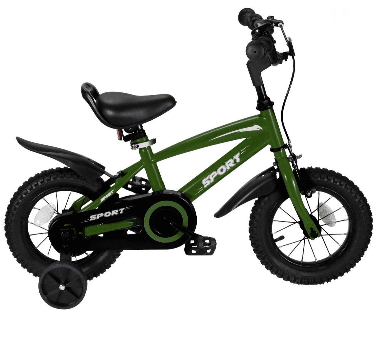 Naipo 12 in Kid Bike Green for Boys Girls with Trainning Wheels Sturdy Frame Adjustable Seat