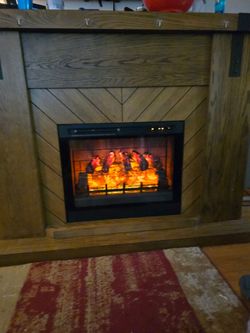 Electric Fireplace with storage