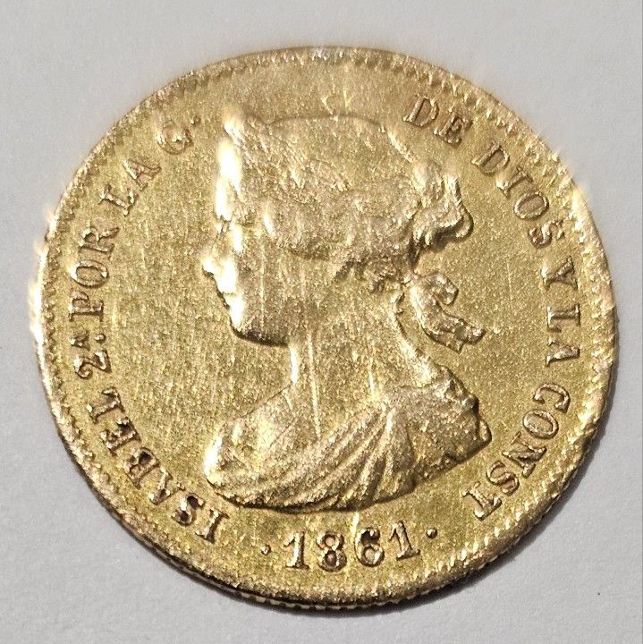 Isabel II 20 Reales (1,69g) 1861 Madrid AC-672 EBC-