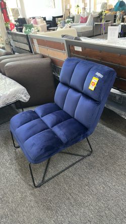 Blue accent chair