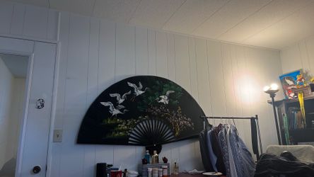 Giant Hand Painted Hand Fan