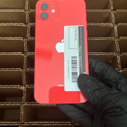 Fully Unlocked Apple iPhone 12 64GB Red w/ Privacy Screen
