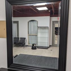 Black Wood  Rimmed Mirrors
