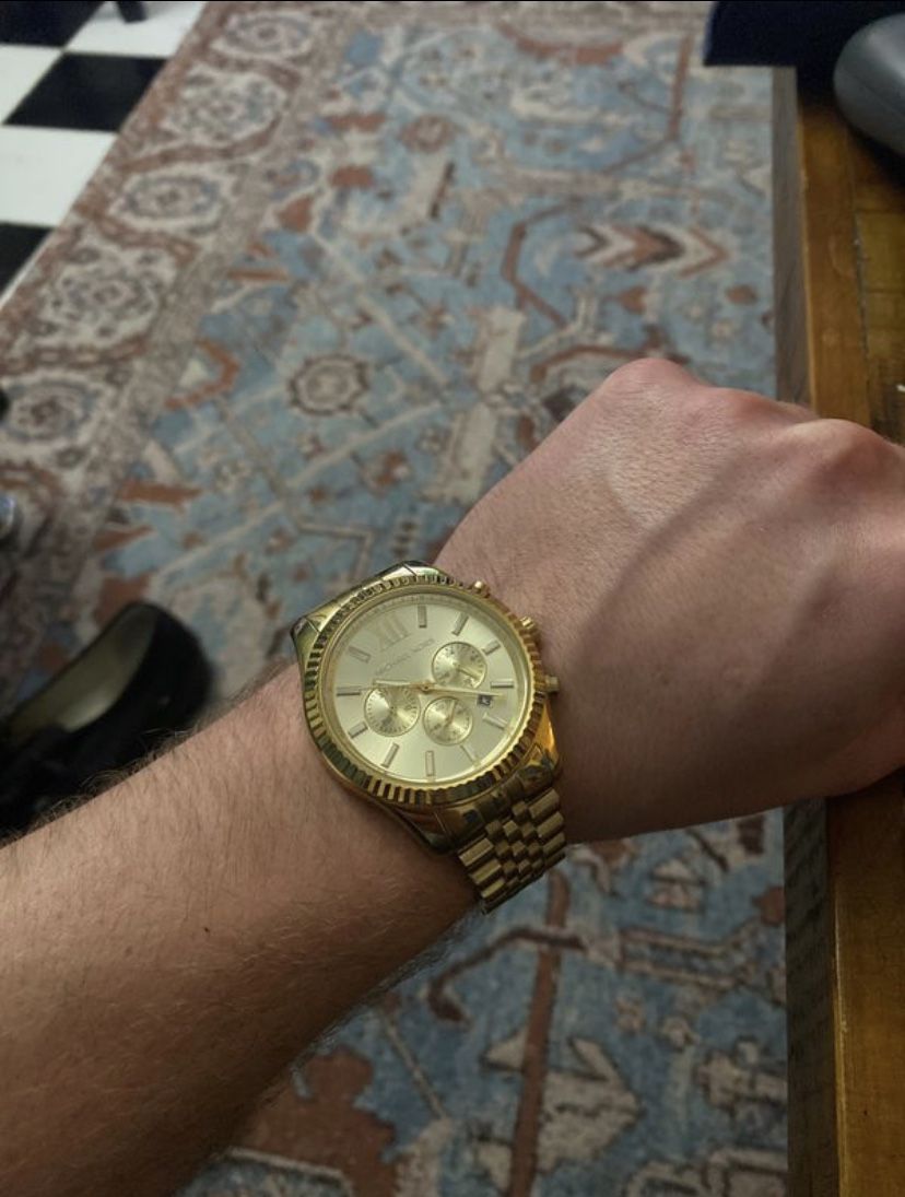 Men’s gold Michael Kors watch. Barely worn.