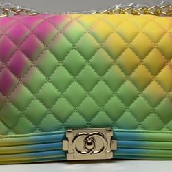 Multicolored Quilted Purse 