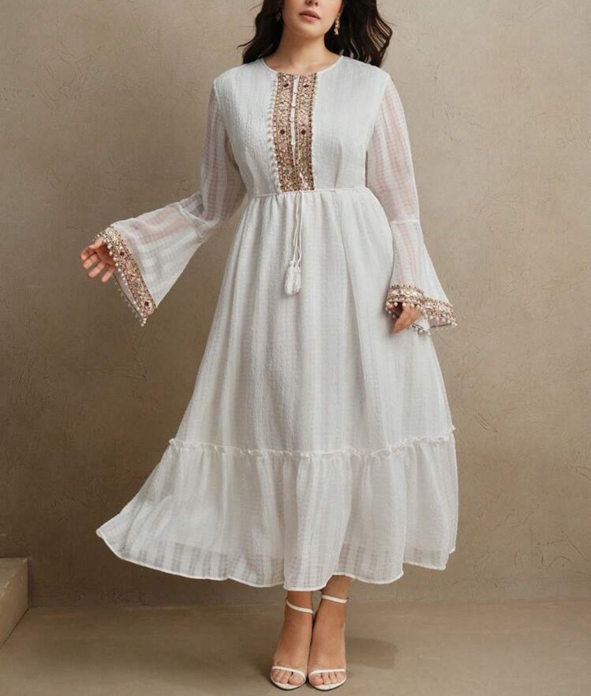 White Kaftan Dress