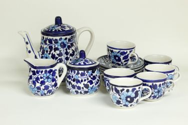 Hand Crafted Blue Pottery