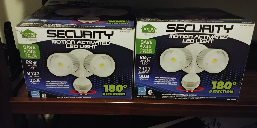 BRAND NEW IN BOX SECURITY LIGHTS