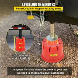 NEW vevor trailer jack block trailer stabilizer 2pc rv block with epv cushion
