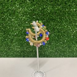 Gold Colorful Beaded Hoop Earrings