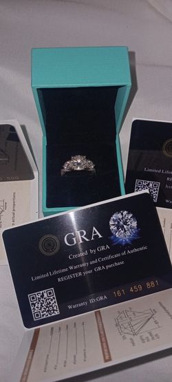 Moizanite Ring In Silver