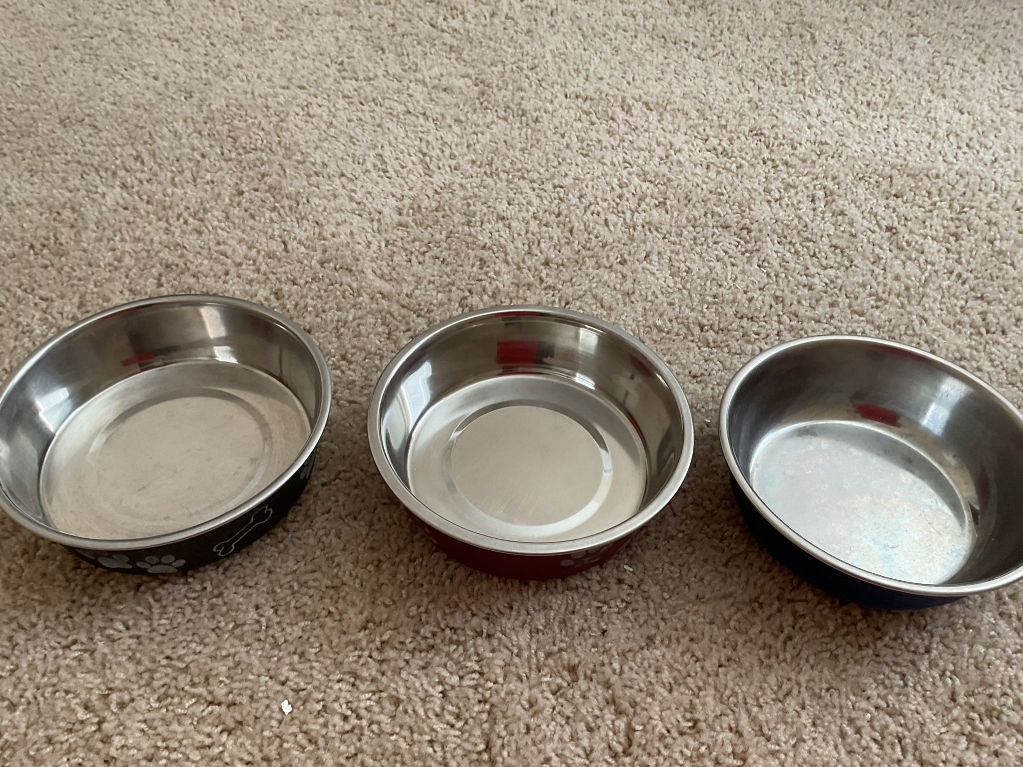 3 Pet Bowls