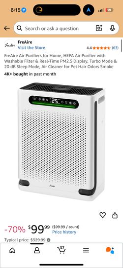 FreAire HEPA Air Purifier – Brand New