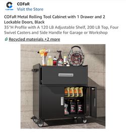 Metal Rolling Cabinet Storage