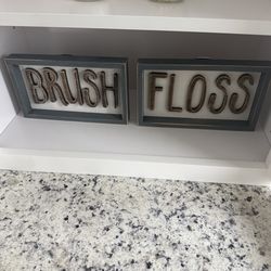 Brush Floss home decor sign