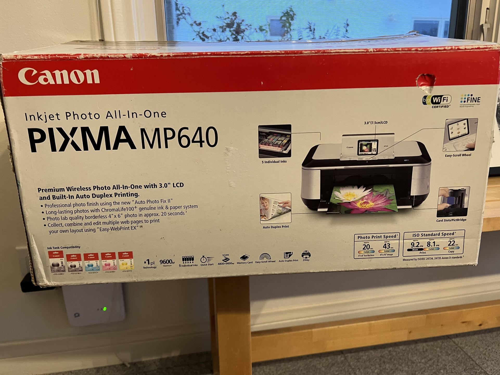 Working! Canon Pixma MP640 Inkjet Photo All-In-One & ink!