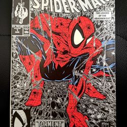 Spider-man #1 Marvel (1990) Todd McFarlane Silver Black Variant 
