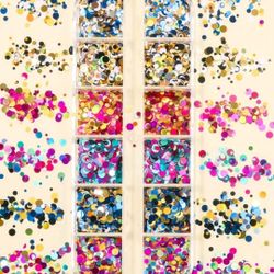 1 Box Round Shaped Nail Art Design 