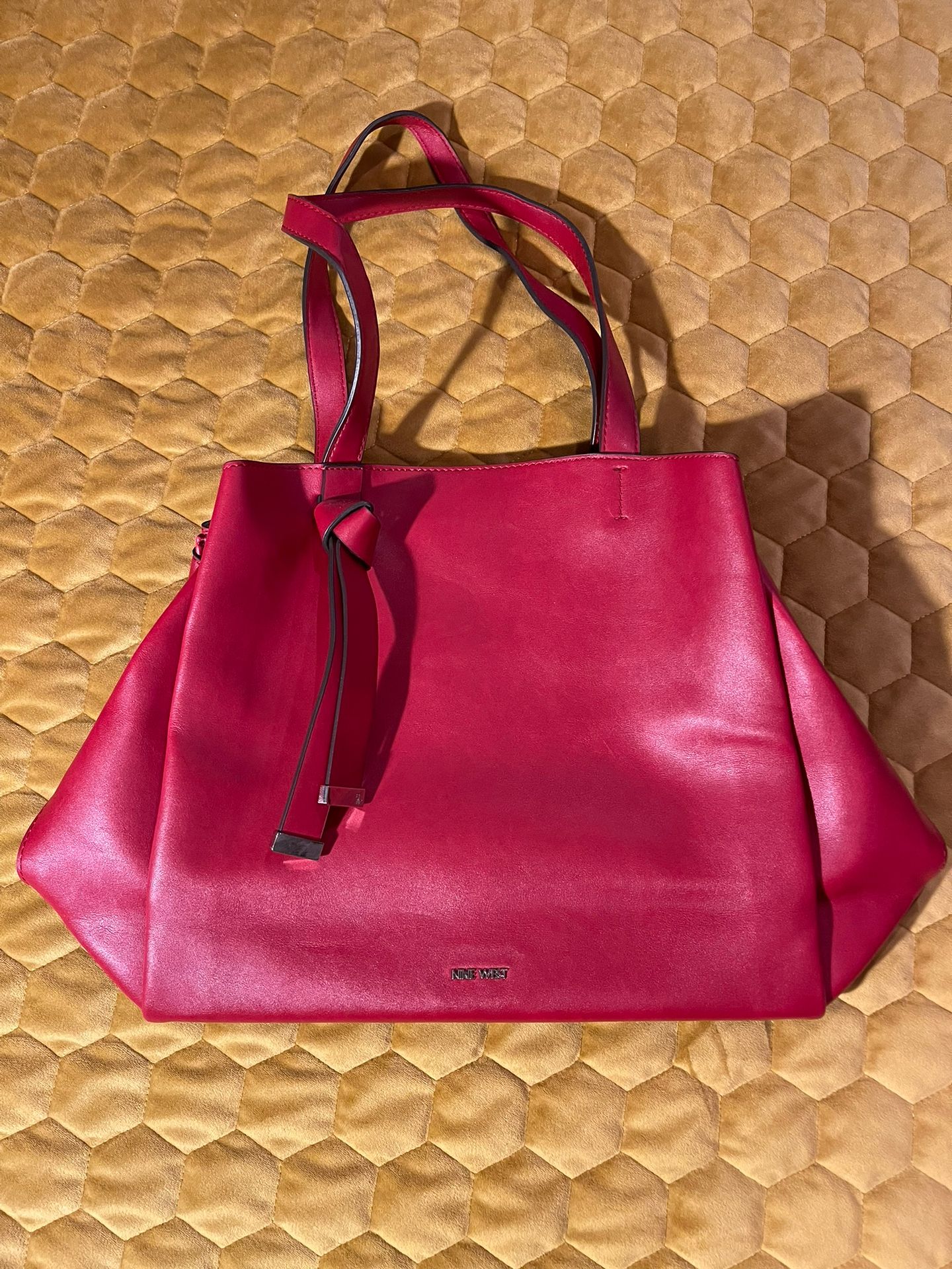 Nine West Tote, Red, Genuine Leather