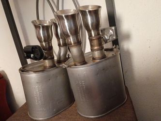 Pair of OEM GM Corvette C7 muffler part number (contact info removed)0 c by tenneco