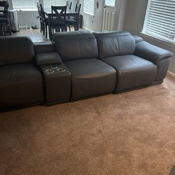 6 Piece Leather Sectional 
