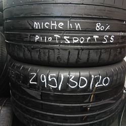 Pair of 295/30/R20 with 80% of tread or life Michelin pilot sport S5 HABLAMOS ESPAÑOL