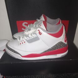Air Jordan 3 RETRO FIRE RED MEN SIZE 9.5 FIRM PRICE