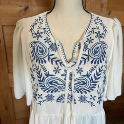 White Dress Embroidered
