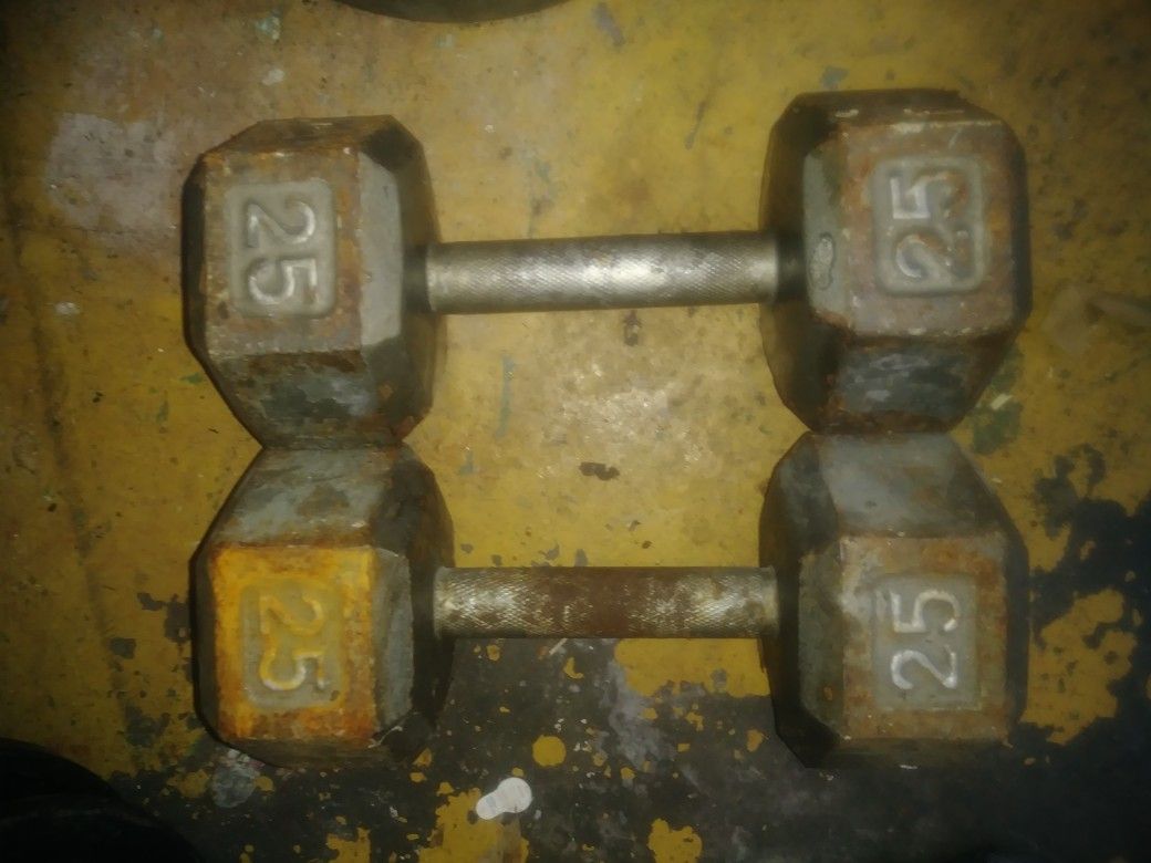 Pair of 25lb dumbells