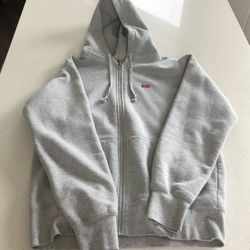 Supreme Heather Grey Small Box Logo Hoodie Size M