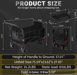 Foldable wagon and chair