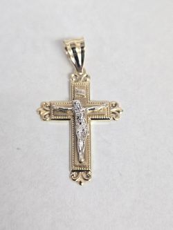 10kt Gold Crucifix Charm
