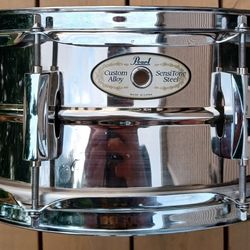 Vintage Pearl Sensitone Steel Snare Drum 5.5x14" Custom Alloy