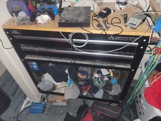 3 Drawer Wood Top Rolling Tool Box With Key