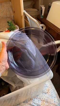 9” Clear Purple Glass Pie Dish