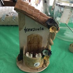  Clay  Hanging door of the world with Venezuela inscriptions