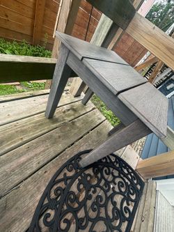 Gray Poly Adirondack Side Table
