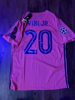 Vinicius Junior signed Champions League Real Madrid jersey w/coa