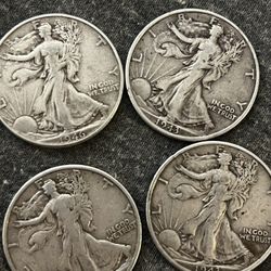 4 Liberty Half Dollars