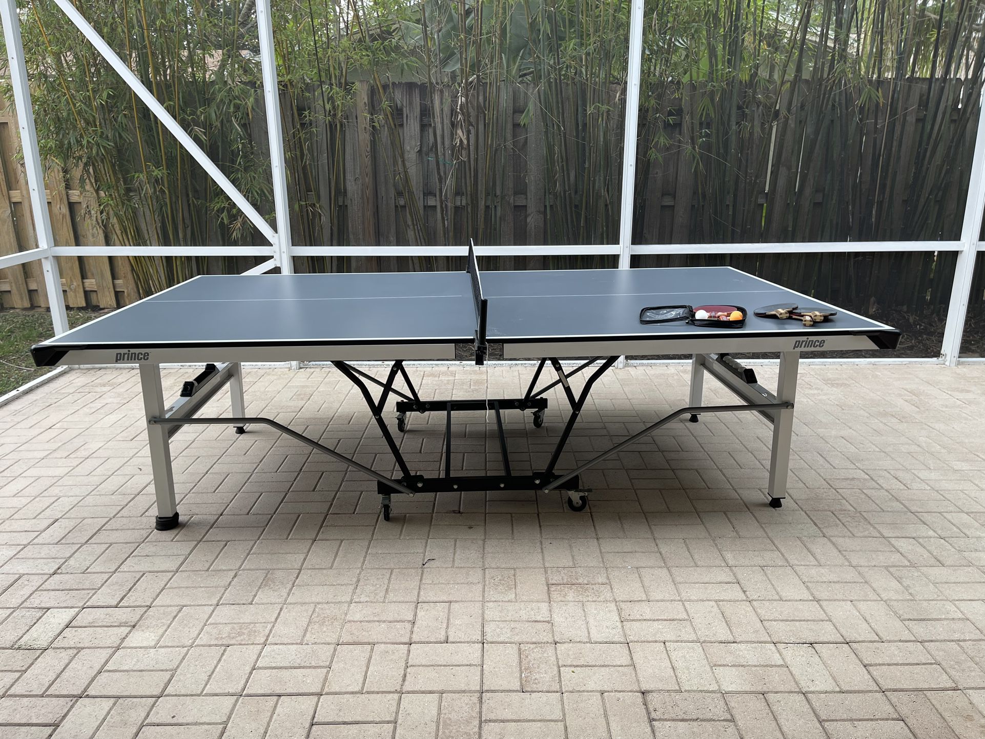 Prince Full Size Competition Ping Pong Table & Paddles