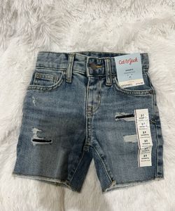 NWT Baby Toddler Boy Denim Rip Shorts 3t