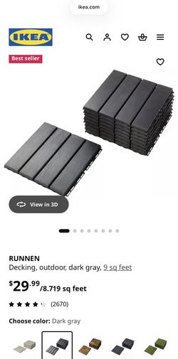 IKEA Runnen Tile - Dark Grey
