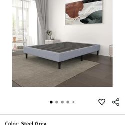 Upholstered King Platform Bed 